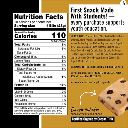 Protein Bites - Chocolate Chip Cookie Dough